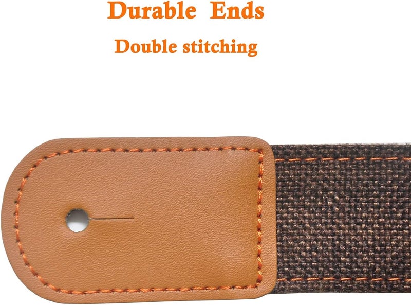 Farcaya Ukulele Strap Cotton Linen Adjustable Uke Shoulder Strap with Picks Lock Button End Pin for Soprano Concert Tenor Baritone (Coffee) - Image 4